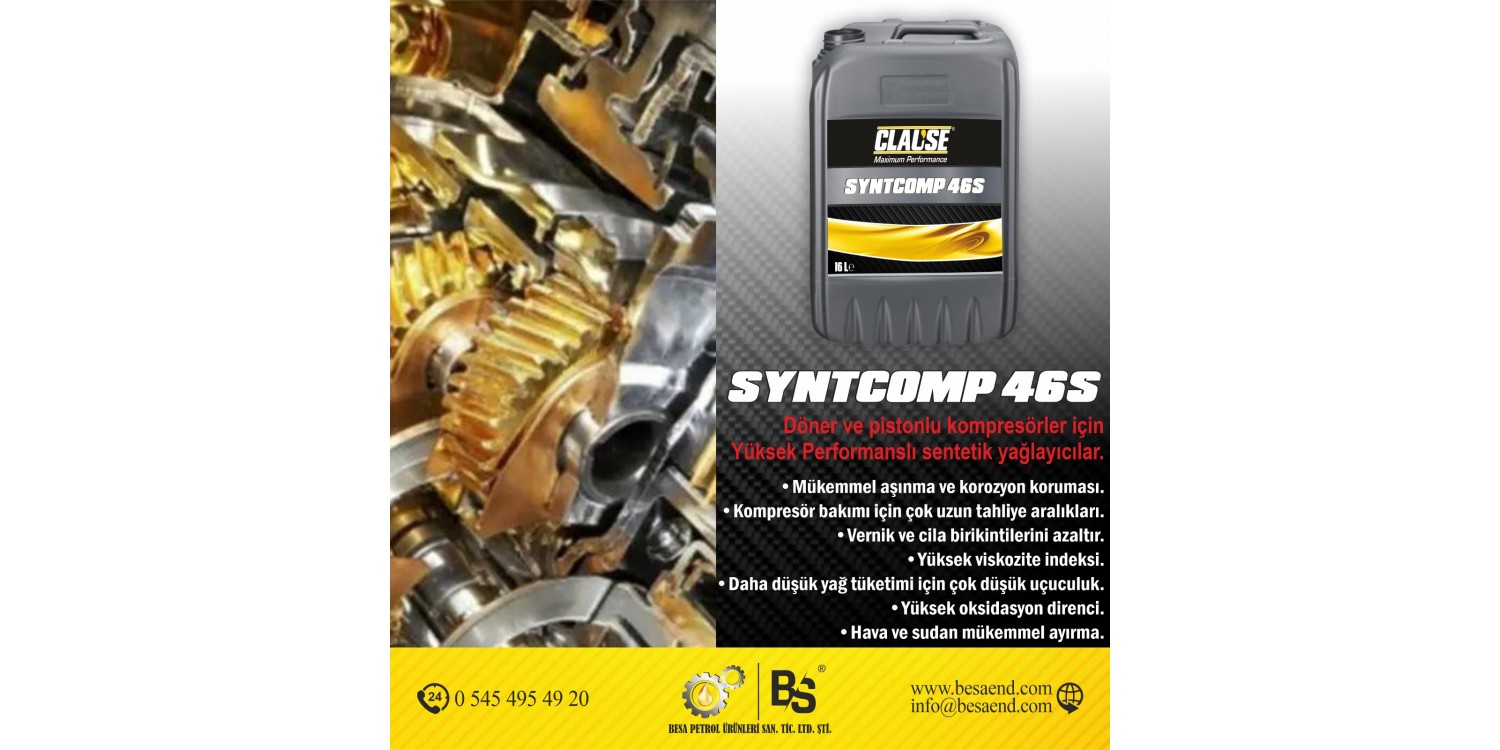 CLAUSE SYNTCOMP 46 S (20 LT) SENTETİK KOMPRESÖR YAĞI