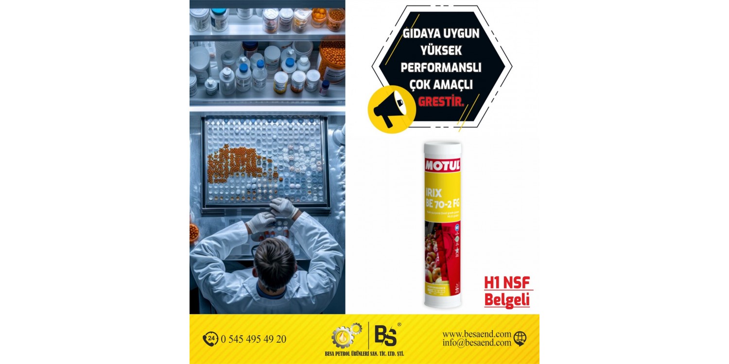 MOTUL IRIX BE 70-2 FG (0,400 KG) GIDA GRESİ