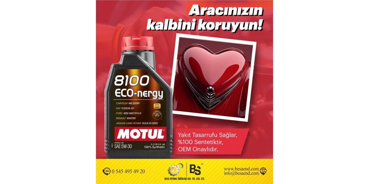 MOTUL 8100 ECO-NERGY 5W30 (4 LT) MOTOR YAĞI