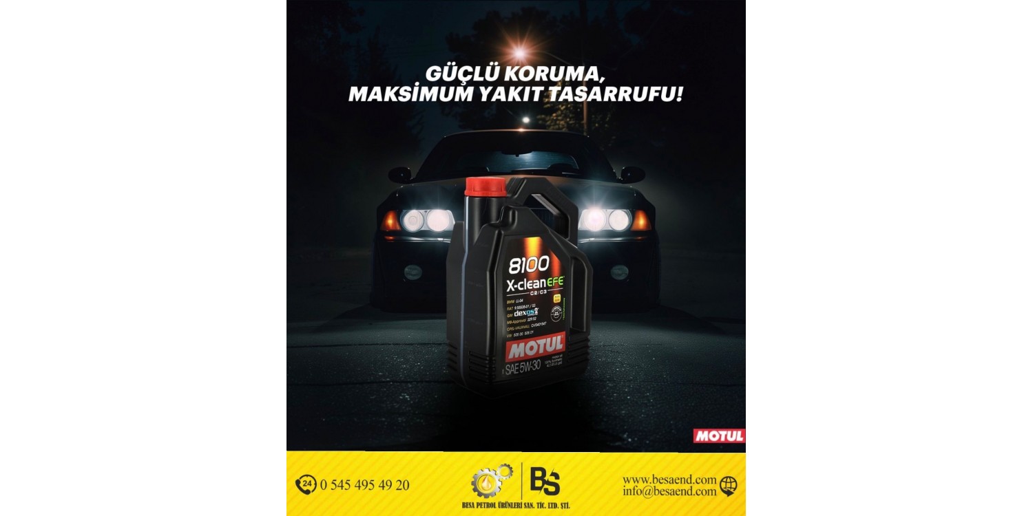 MOTUL 8100 X-CLEAN EFE 5W30 (5 LT) MOTOR YAĞI