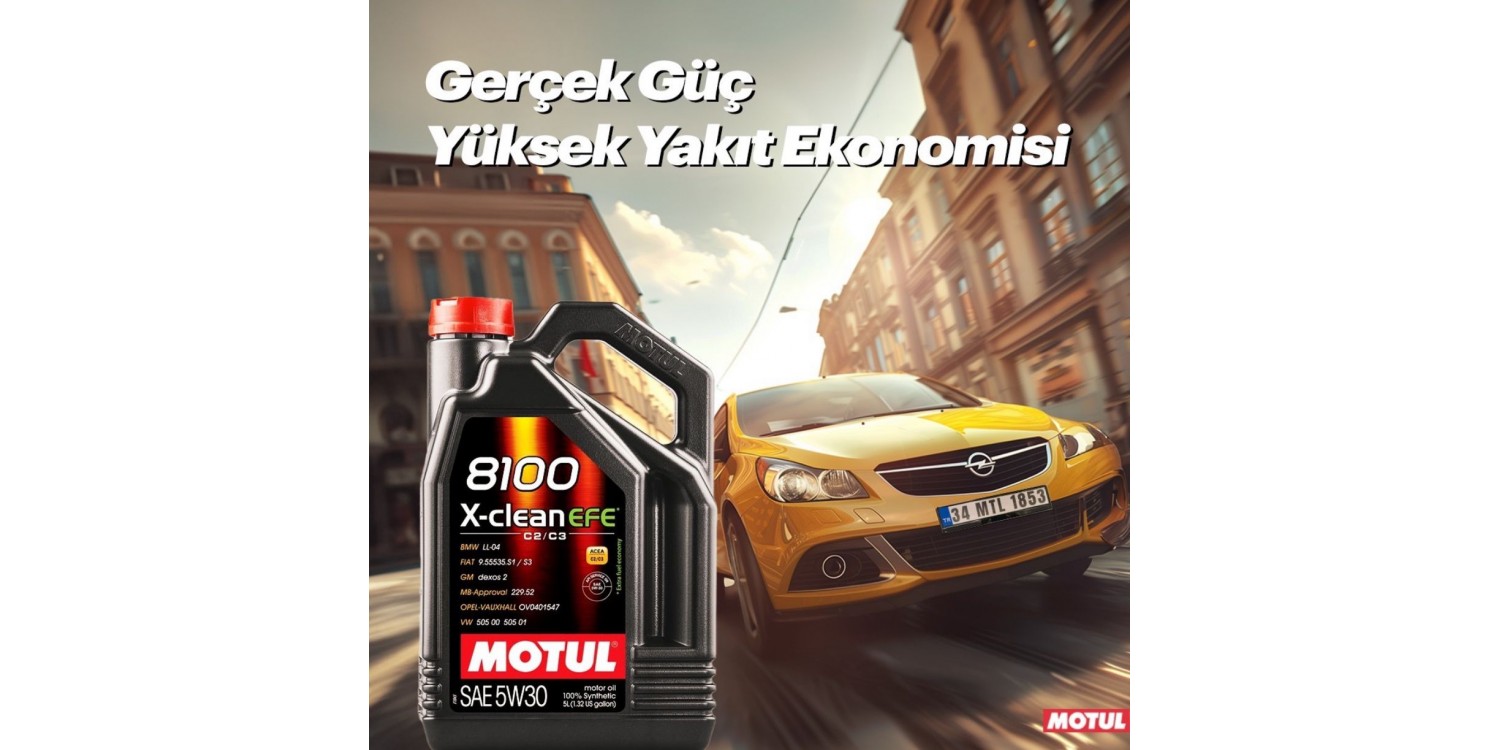 MOTUL 8100 X-CLEAN EFE 5W30 (5 LT) MOTOR YAĞI