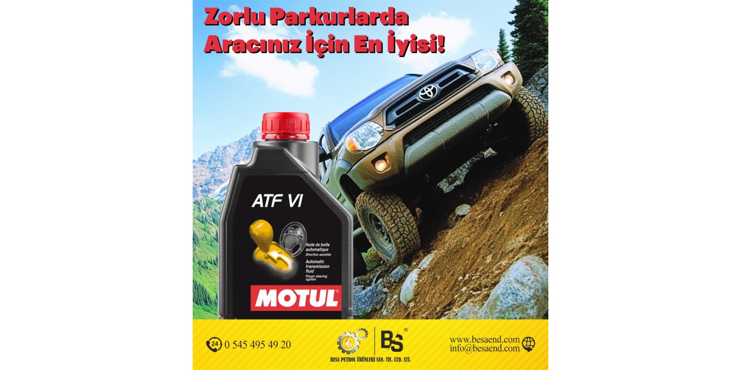 MOTUL ATF VI (1 LT) DİREKSİYON HİDROLİĞİ / OTOMATİK ŞANZUMAN YAĞI